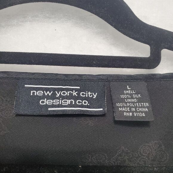 L Silk Bell Sleeve Surplice Wrap Blouse Babydoll Y2K 90s Style Sheer Top Shirt - Picture 4 of 10